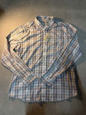 Faherty Brand The Movement Shirt - Grey Cream Plaid